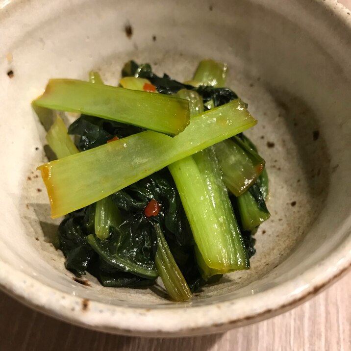 小松菜の豆板醤炒め